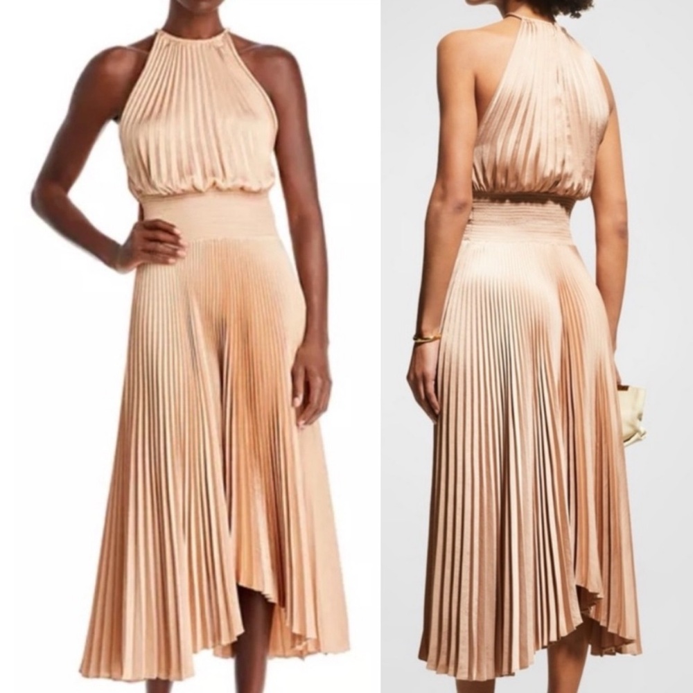 A.L.C. Renzo Il Pleated Halter Dress in Bella NEW with Tags Size 6